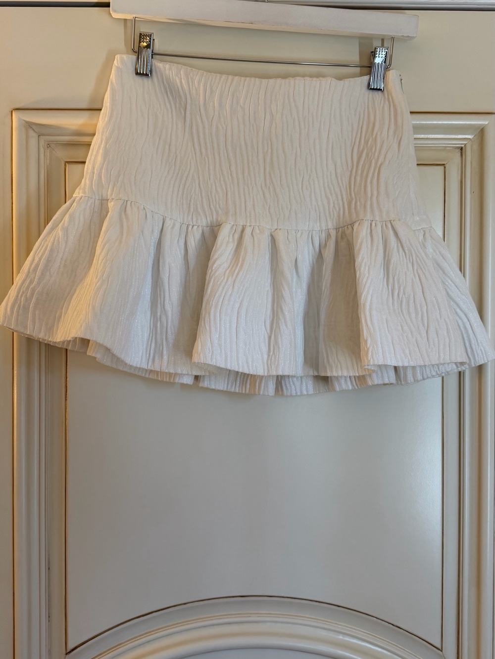 Zara White Ruffled Mini Skirt - Picture 5 of 7